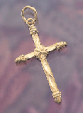 23141golddiamondcutcross14K